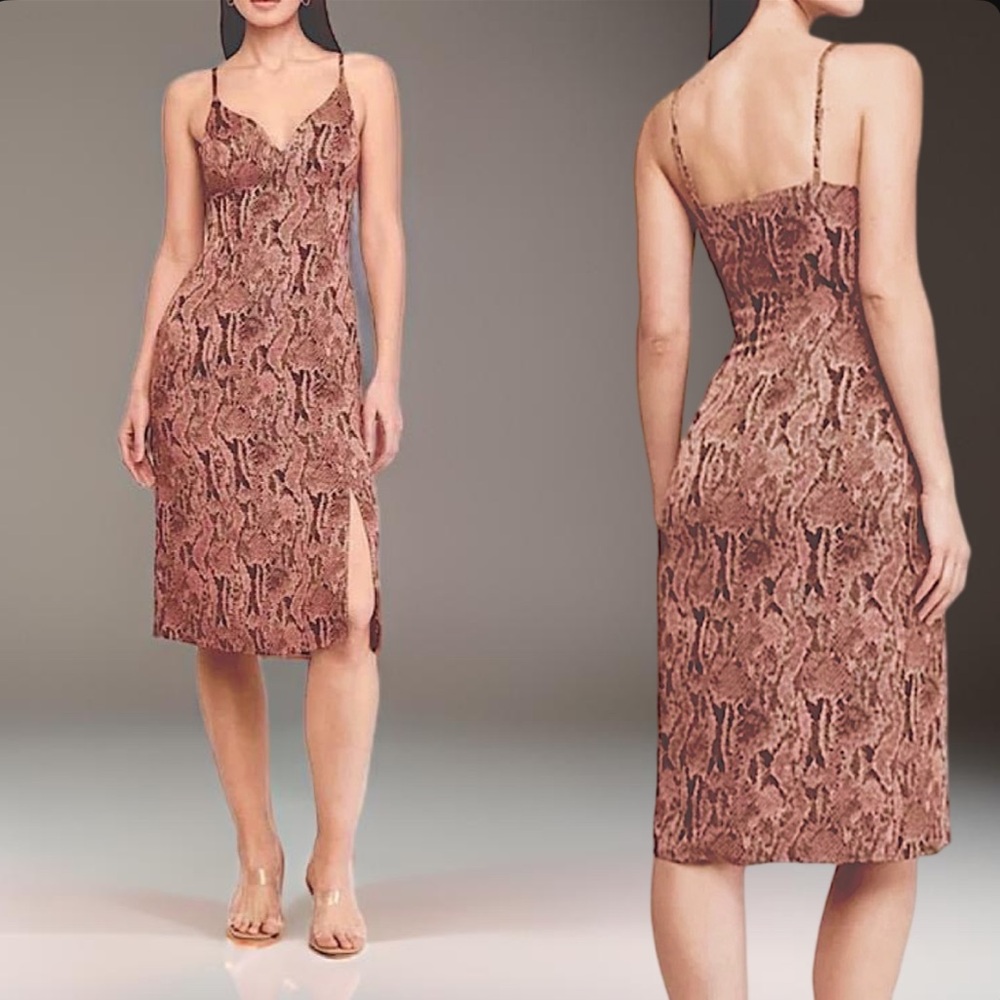 Sexy Snakeskin Print Slip Dress